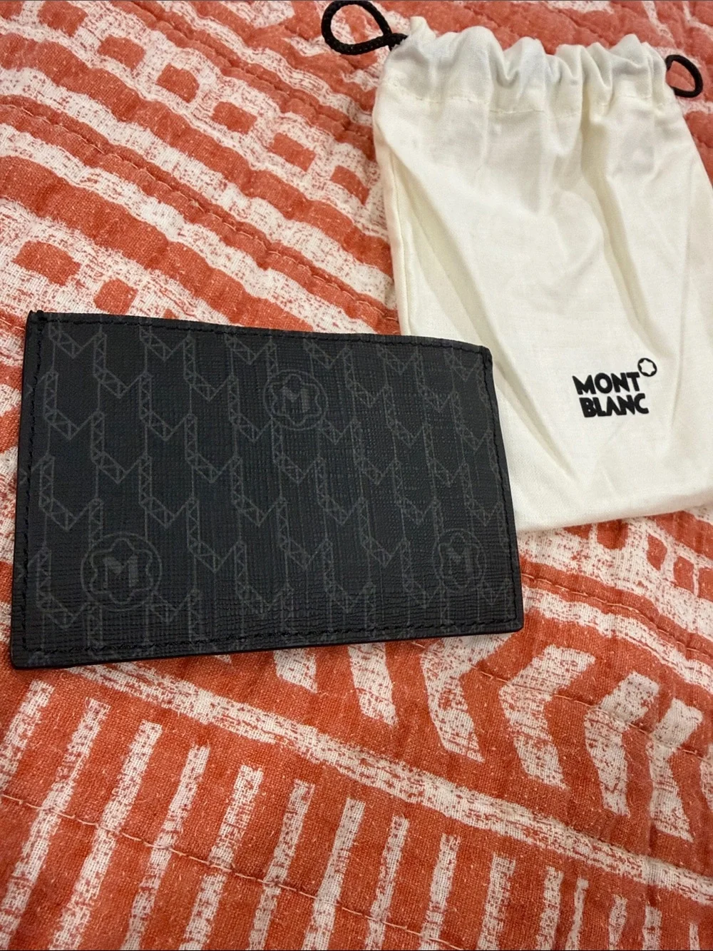 Montblanc Black Card Sleeve with Monogram Motif